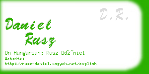 daniel rusz business card